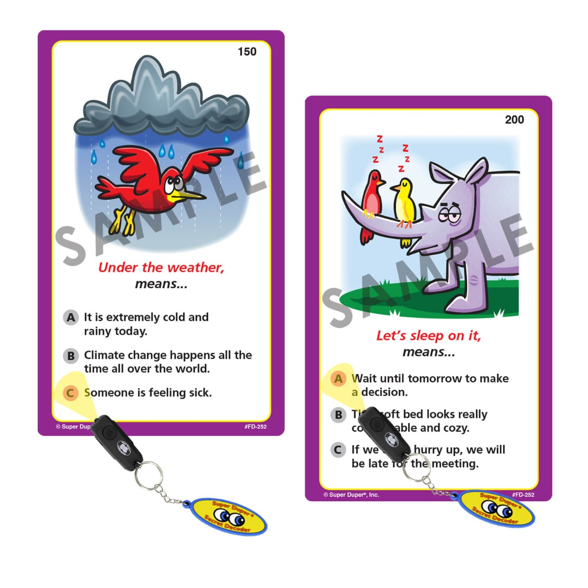 Focus on 320 Idioms and Proverbs Secret Decoder Fun Deck