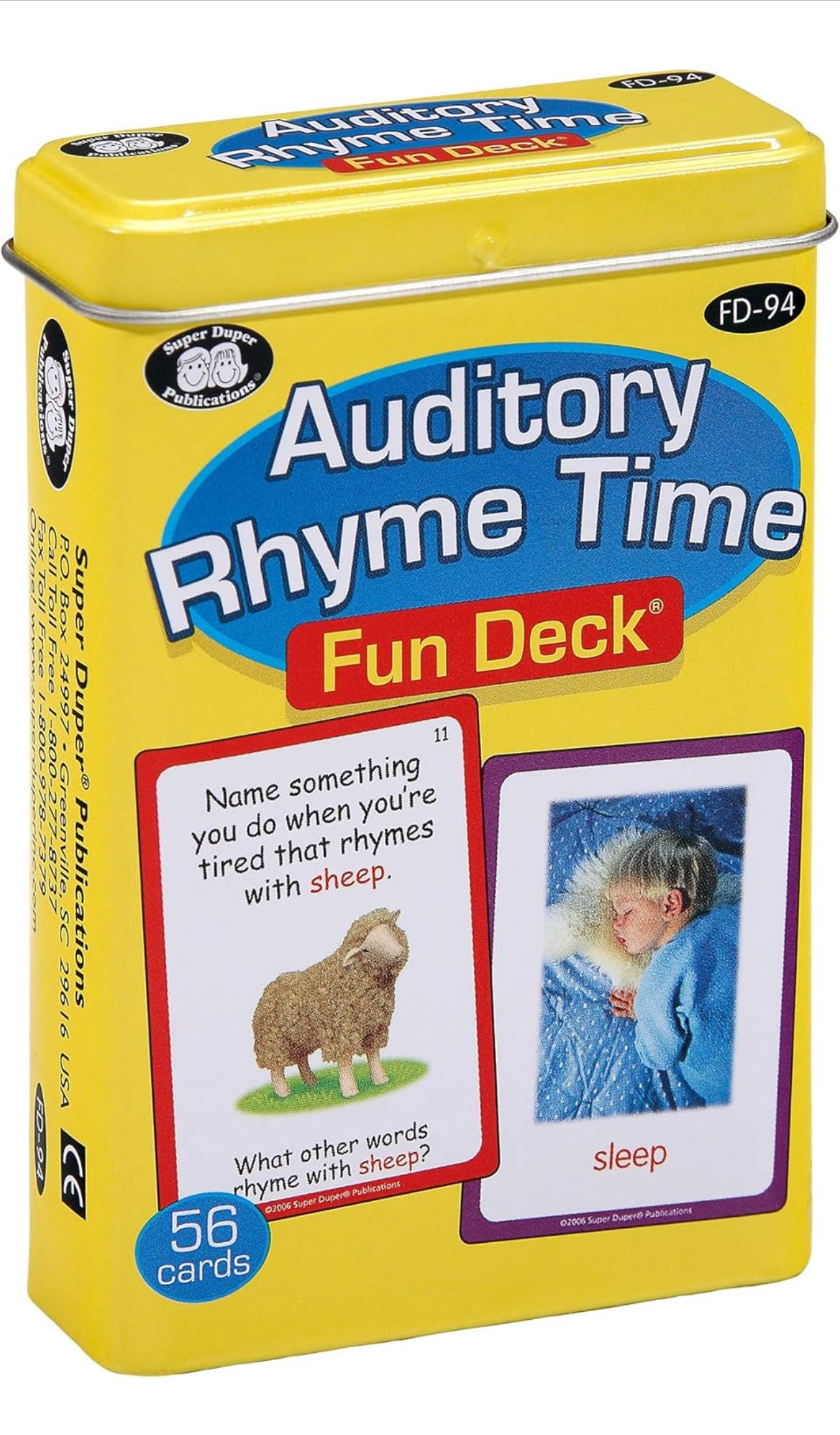 Auditory Rhyme Time Fun Deck