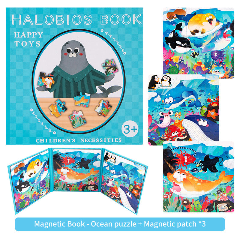Magnetic Puzzle and Matching Book