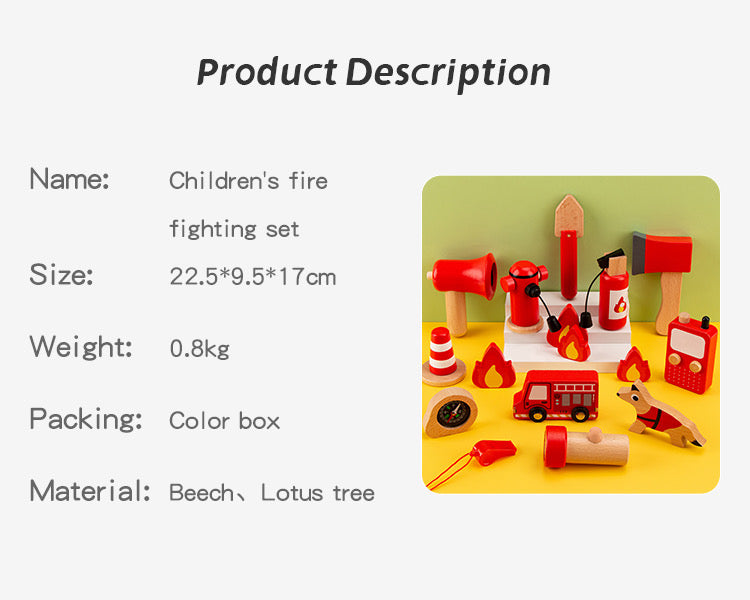 Firefighter Wooden Playset