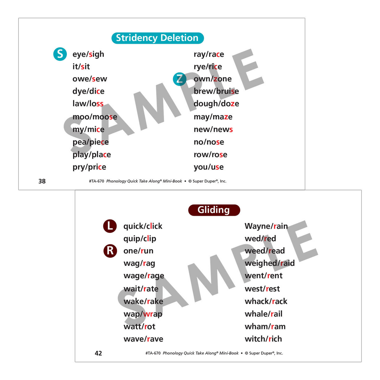 Phonology Quick Take Along