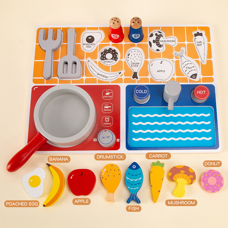 Flat Kitchen Wooden Set