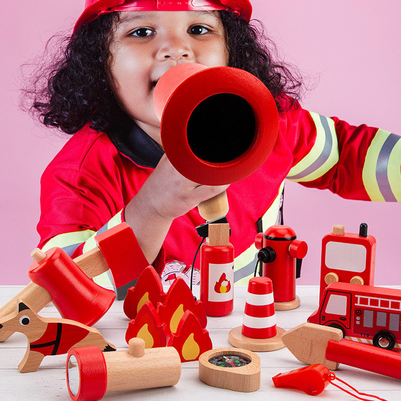 Firefighter Wooden Playset