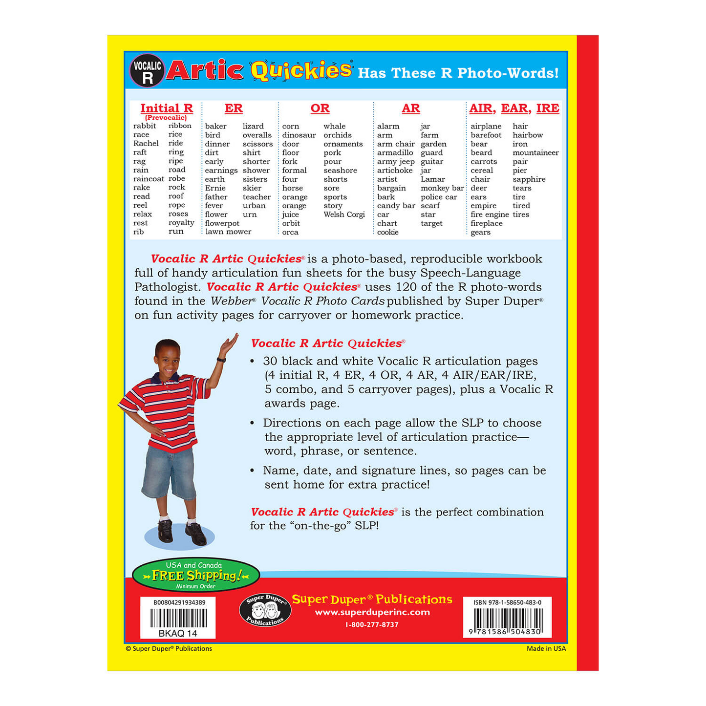 Artic Quickies Reproducible Workbook for Vocalic R