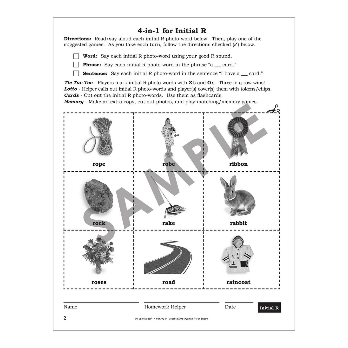 Artic Quickies Reproducible Workbook for Vocalic R