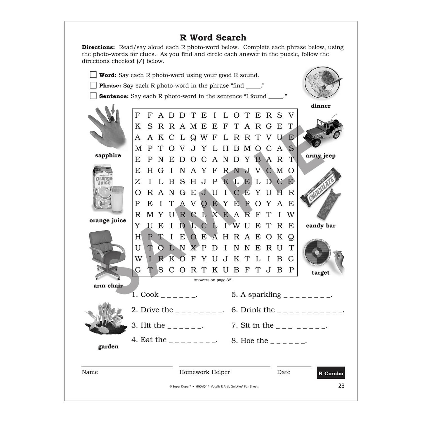 Artic Quickies Reproducible Workbook for Vocalic R
