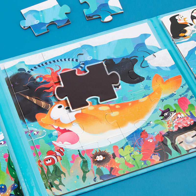 Magnetic Puzzle and Matching Book