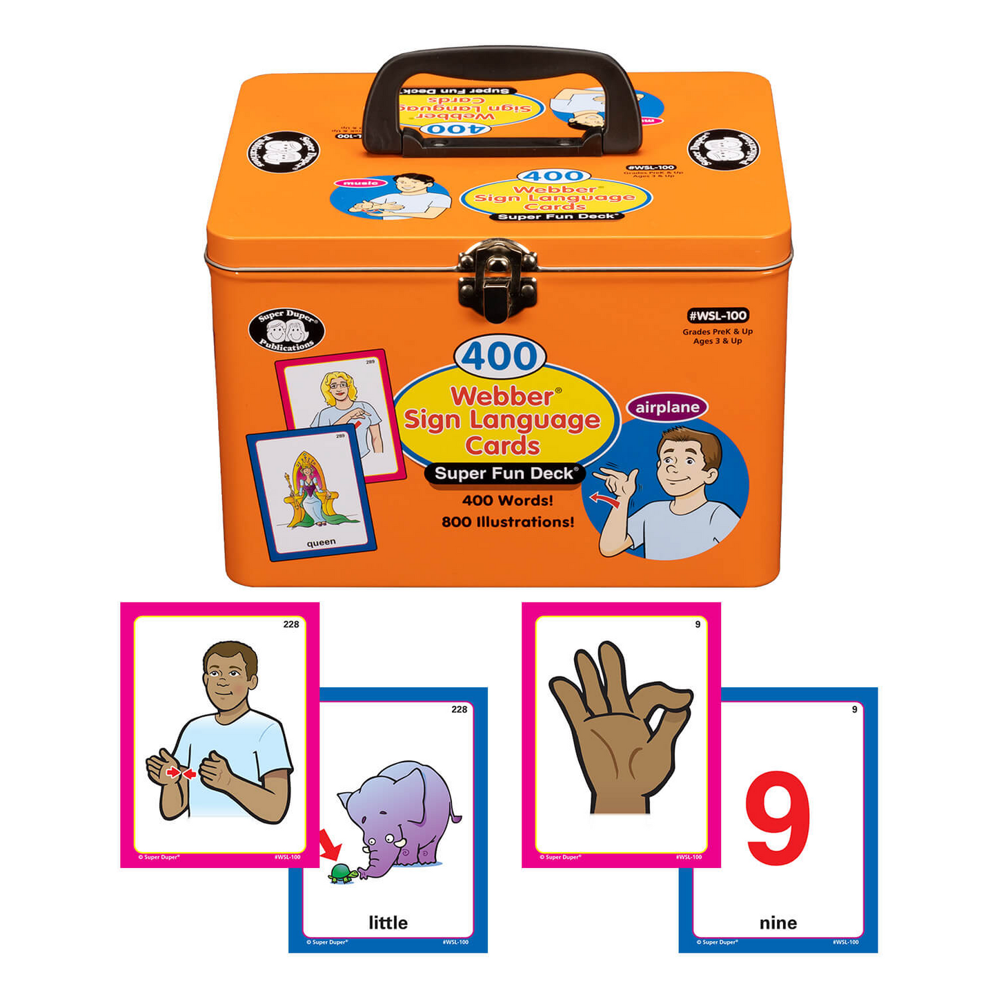 400 Webber Sign Language Cards Super Fun Deck