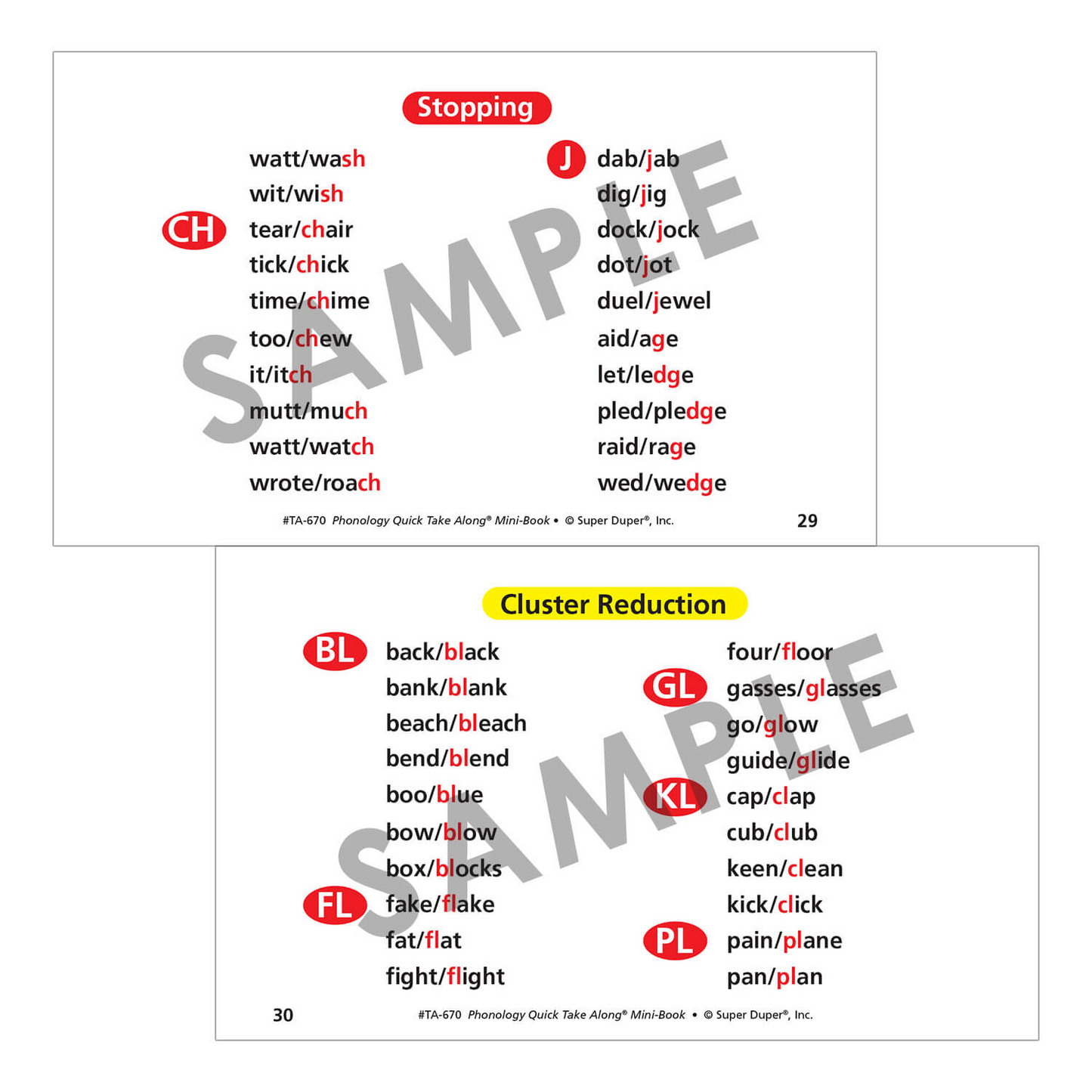 Phonology Quick Take Along