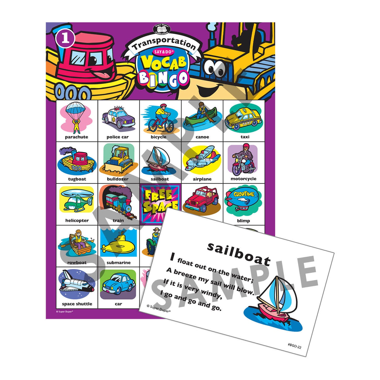 Say and Do Vocab Bingo