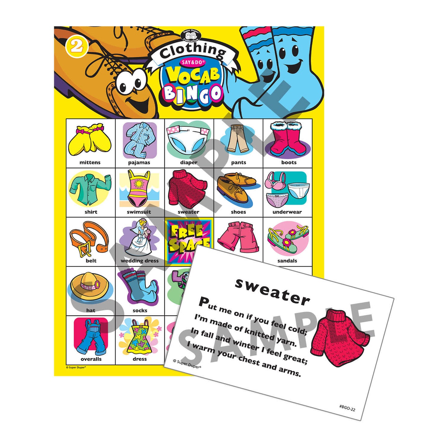 Say and Do Vocab Bingo