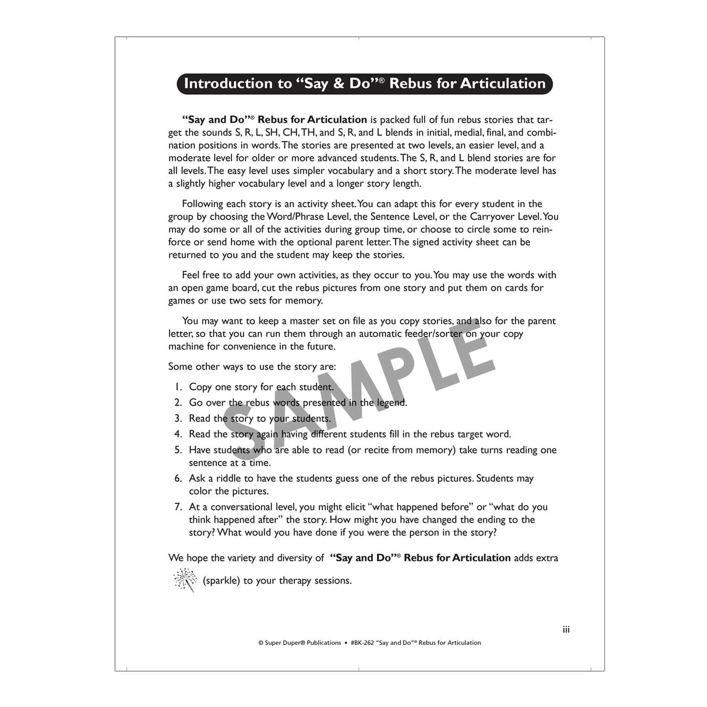 Say and Do Rebus for Articulation