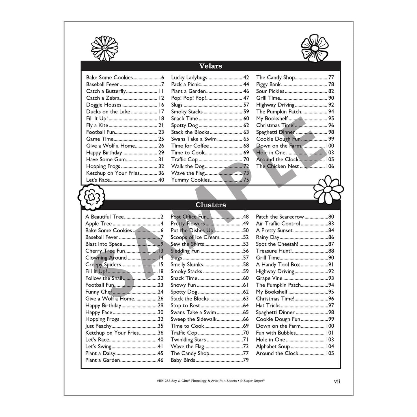 Say and Glue Phonology and Artic Fun Sheets