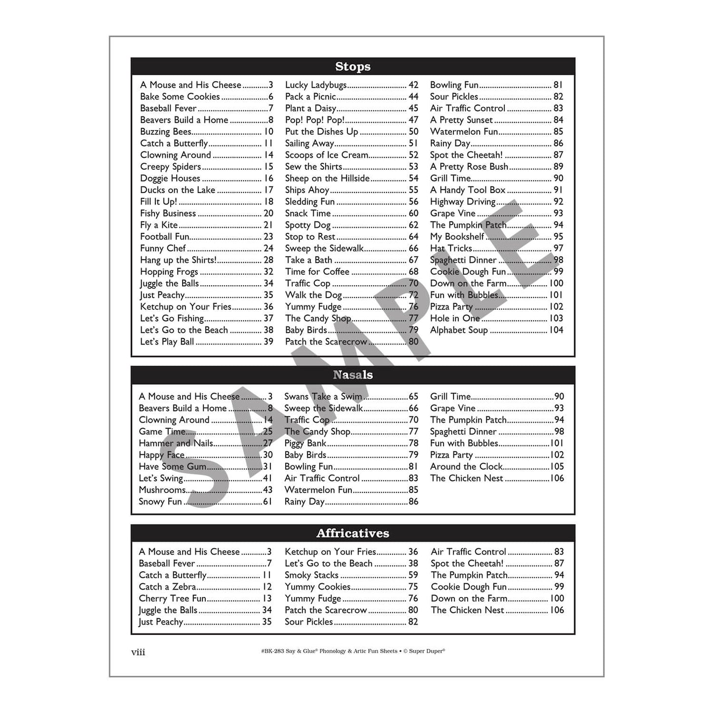 Say and Glue Phonology and Artic Fun Sheets
