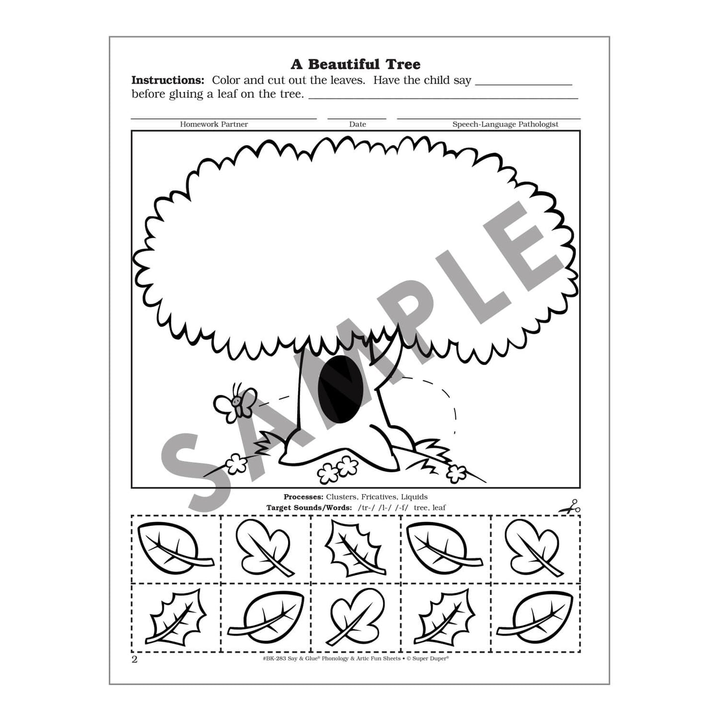 Say and Glue Phonology and Artic Fun Sheets