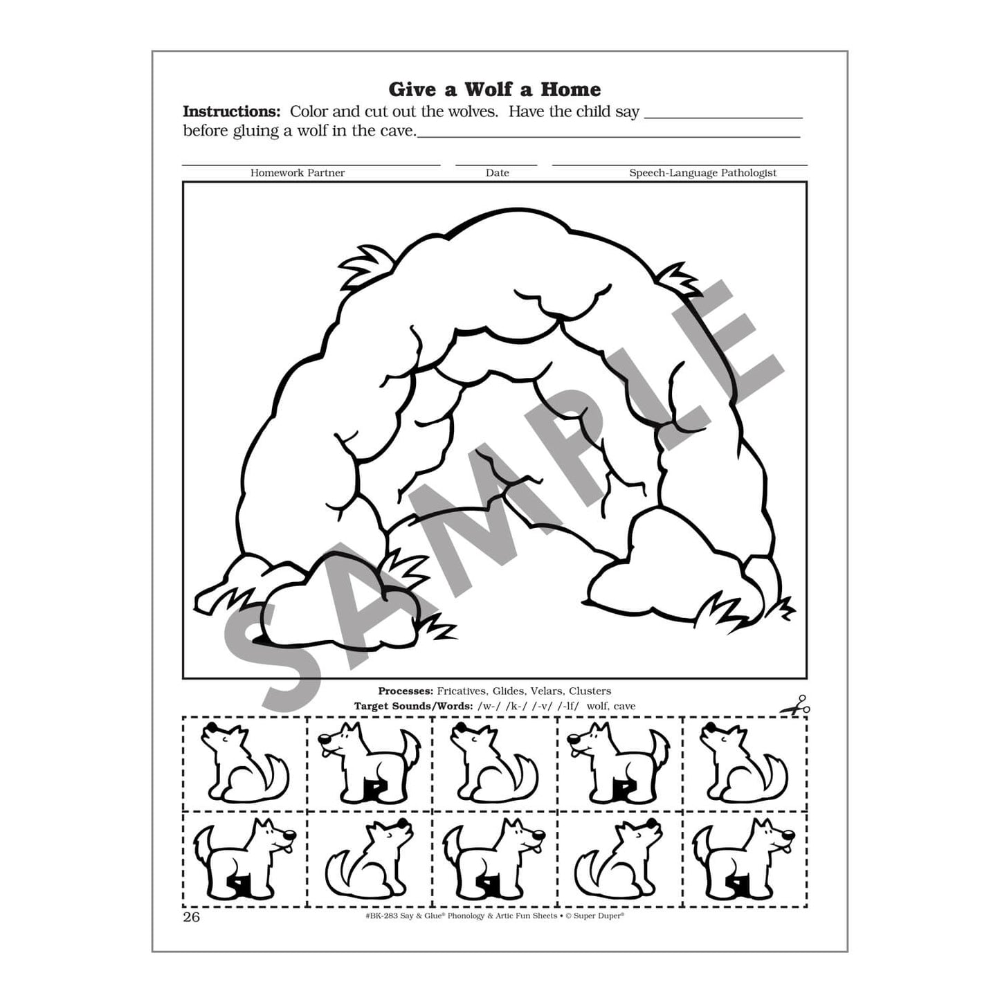 Say and Glue Phonology and Artic Fun Sheets
