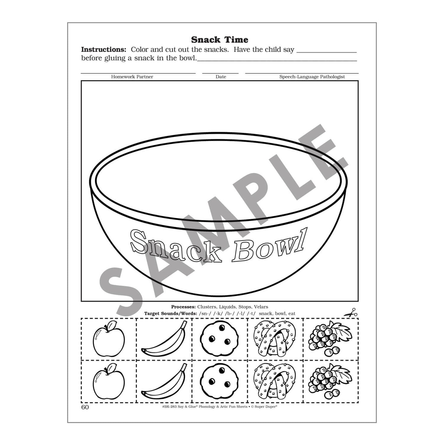 Say and Glue Phonology and Artic Fun Sheets