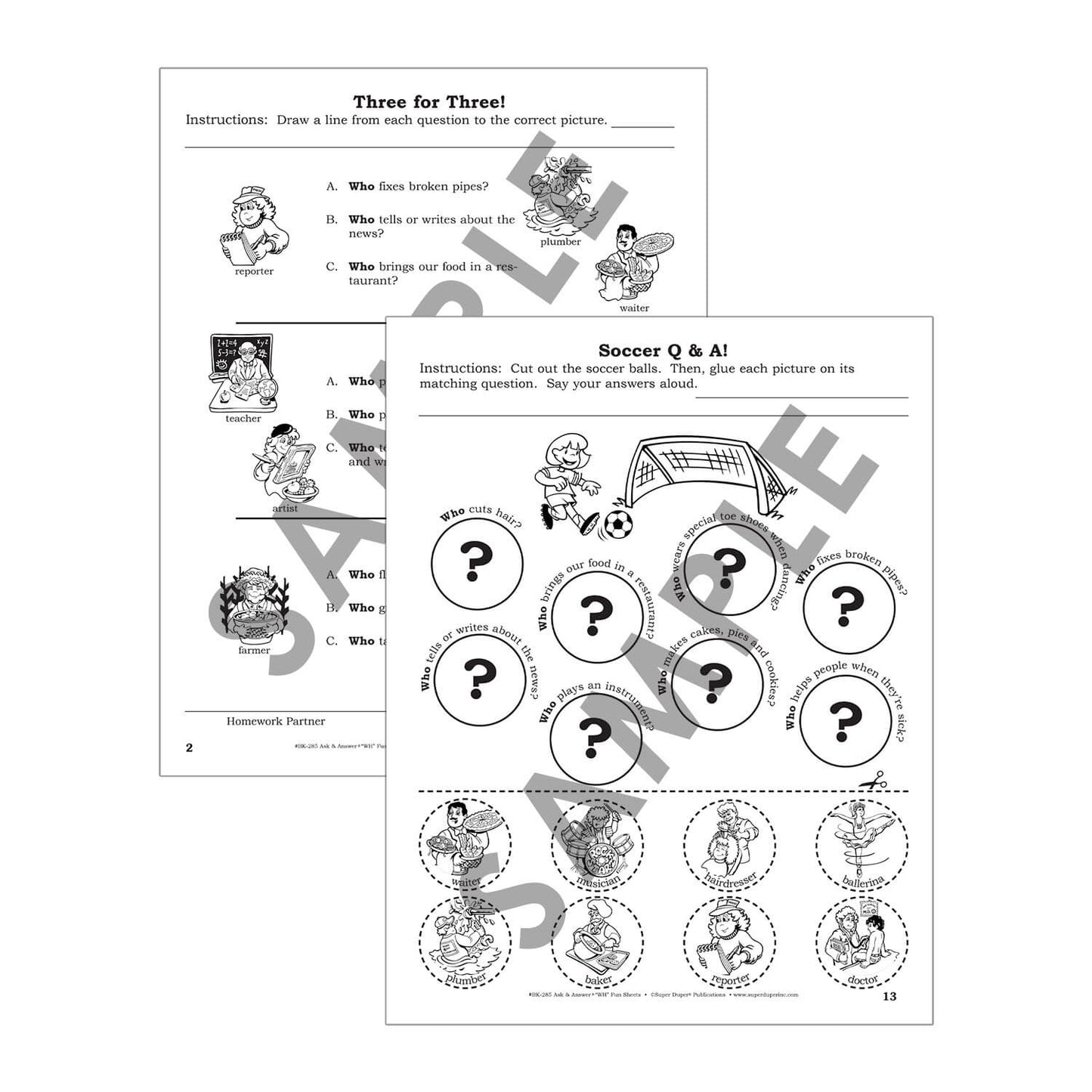 Ask and Answer WH Fun Sheets