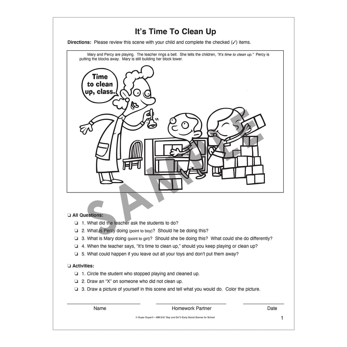 Say and Do Early Social Scenes for School