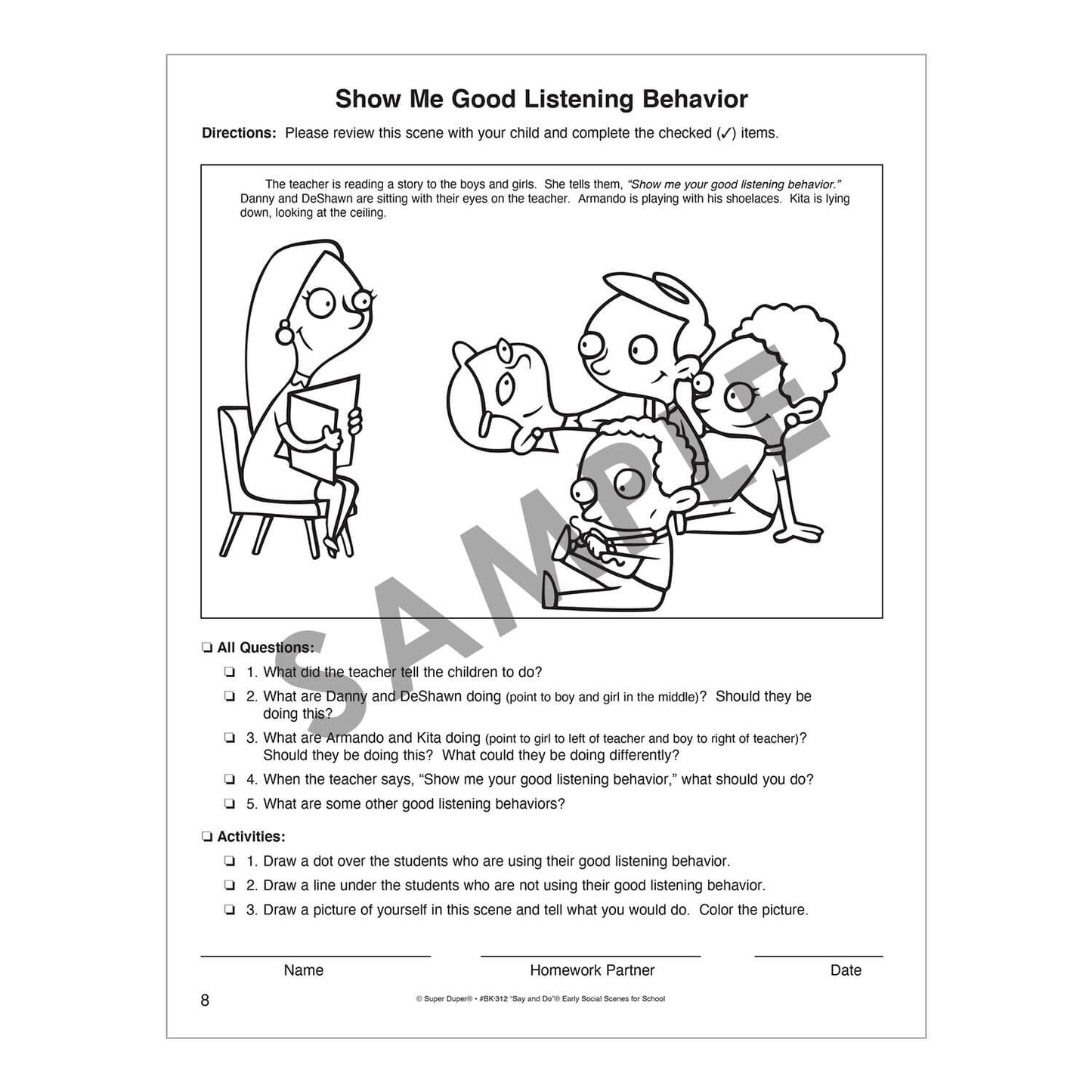 Say and Do Early Social Scenes for School