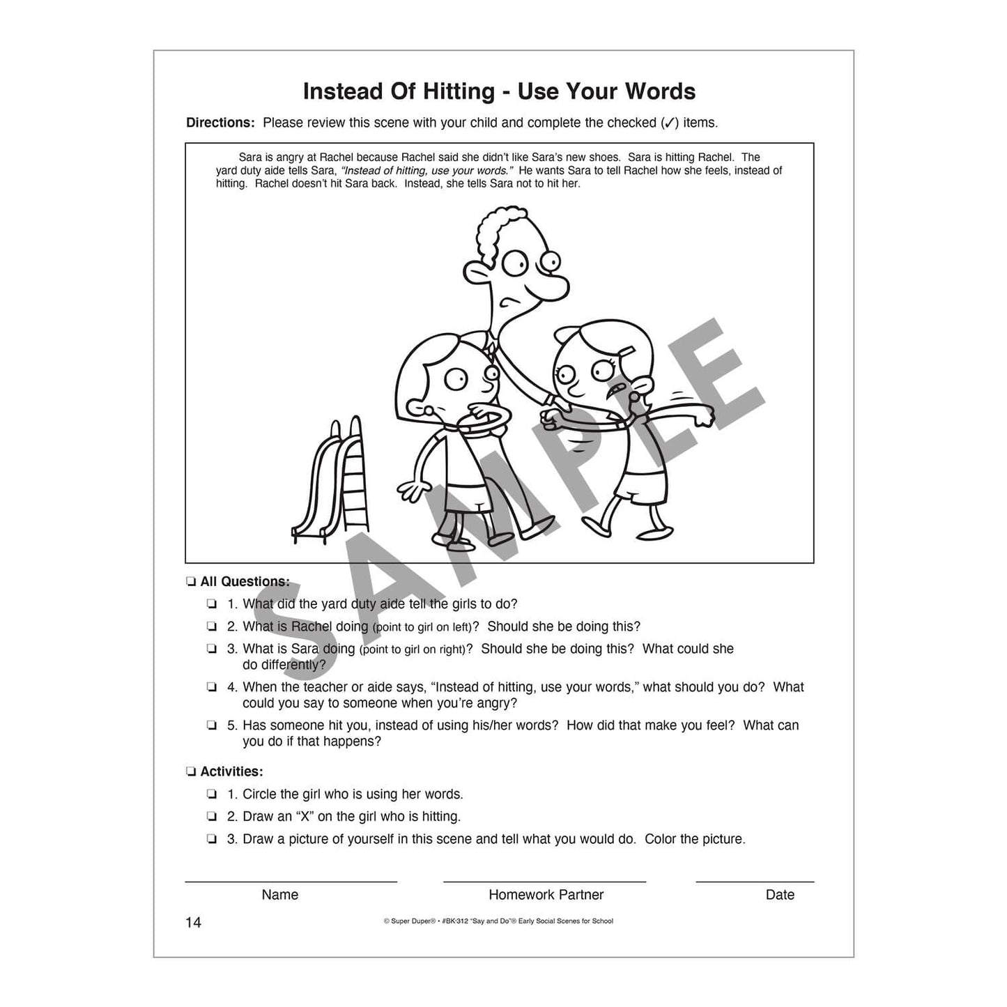 Say and Do Early Social Scenes for School