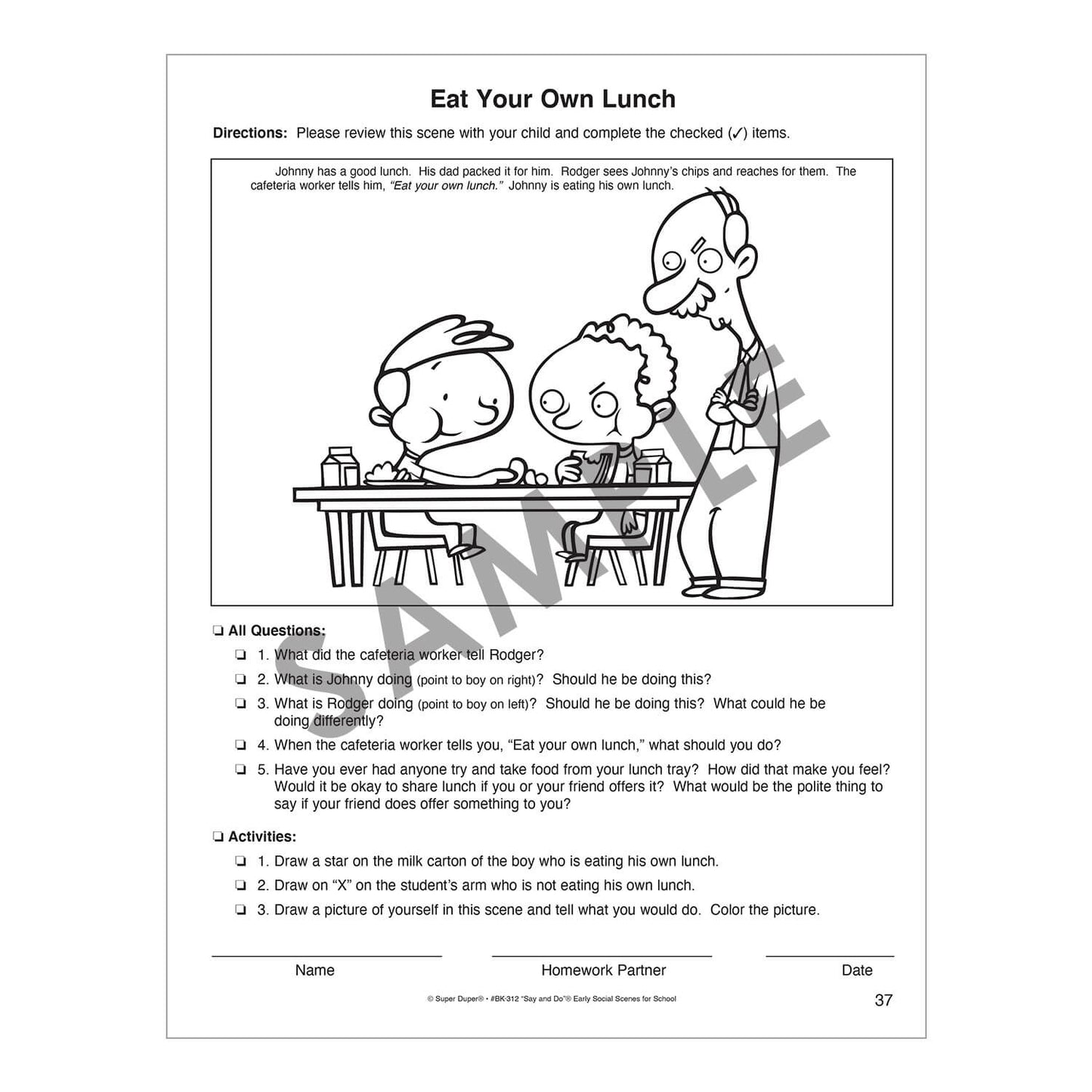 Say and Do Early Social Scenes for School