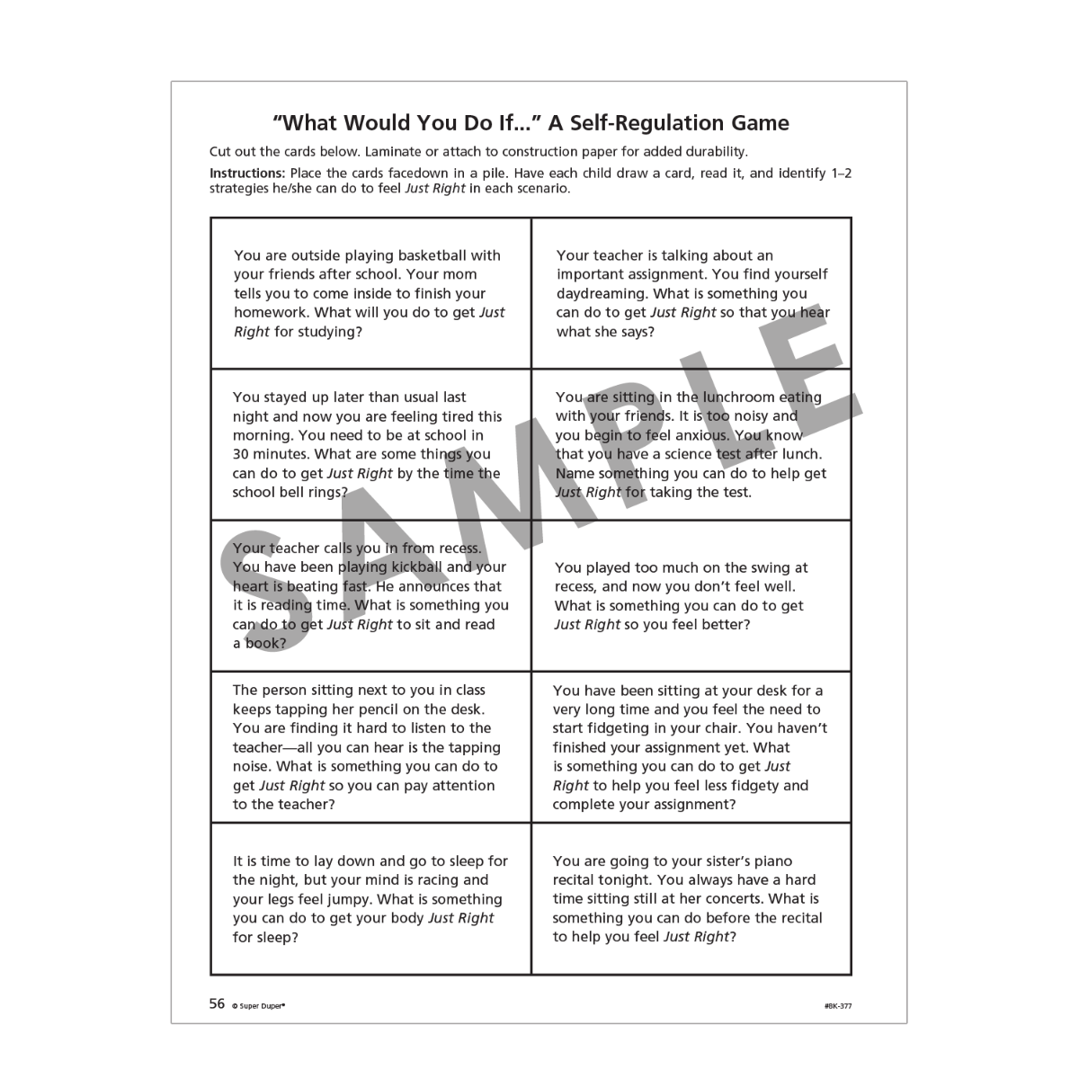 Sensory Diet Fun Sheets - 2nd Edition