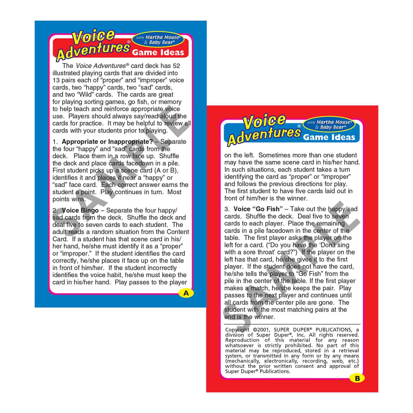 Voice Adventures Card Deck