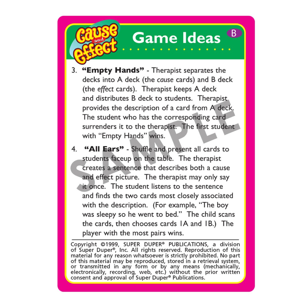 Cause and Effect Fun Deck