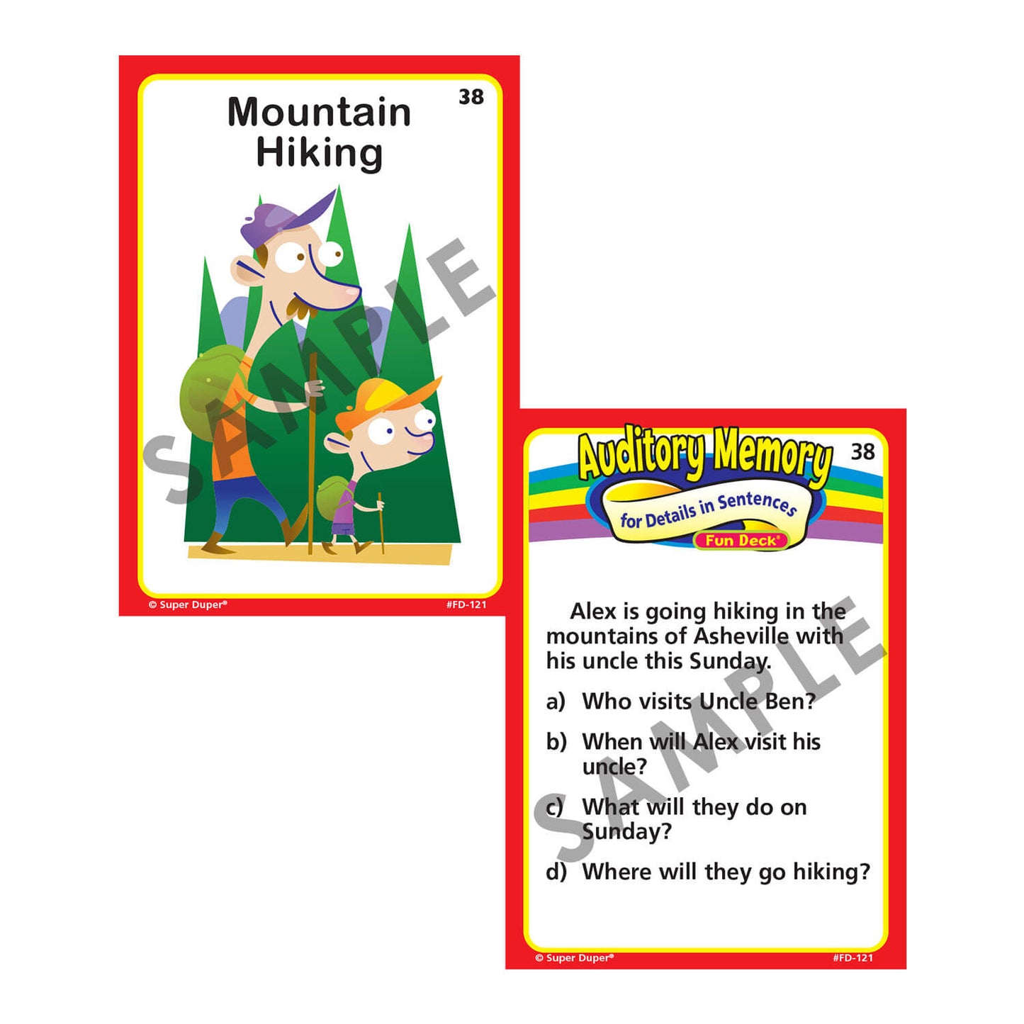 Auditory Memory for Details in Sentences Fun Deck