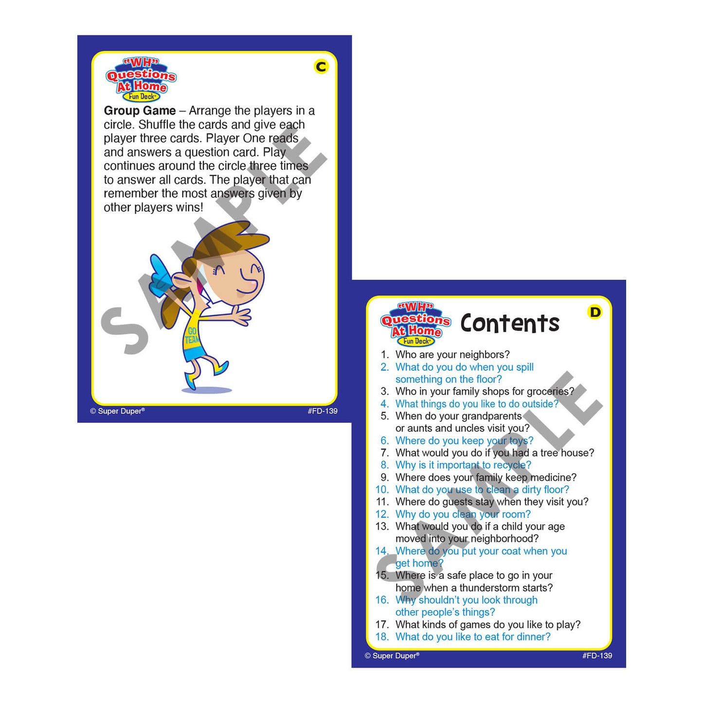WH Questions at Home Fun Deck