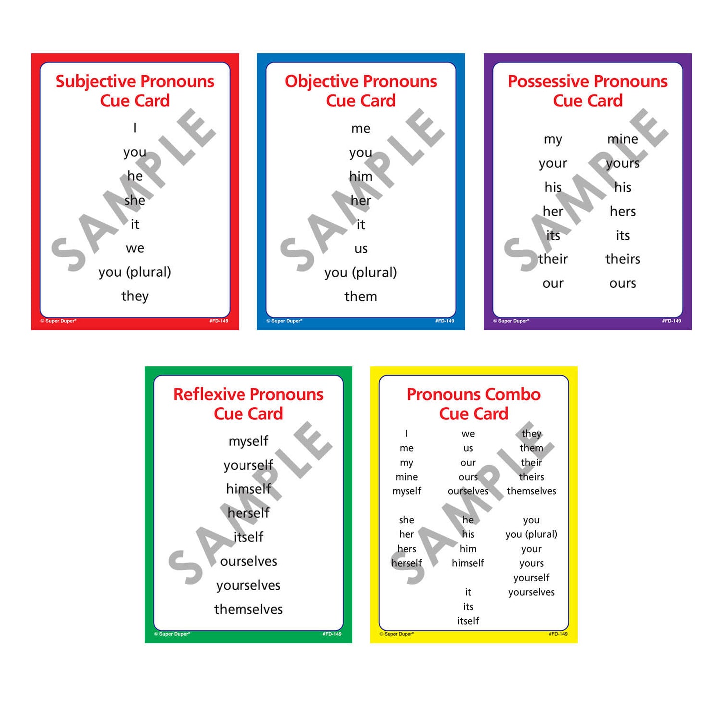 120 Pronoun Fill-in Sentence Cards Super Fun Deck