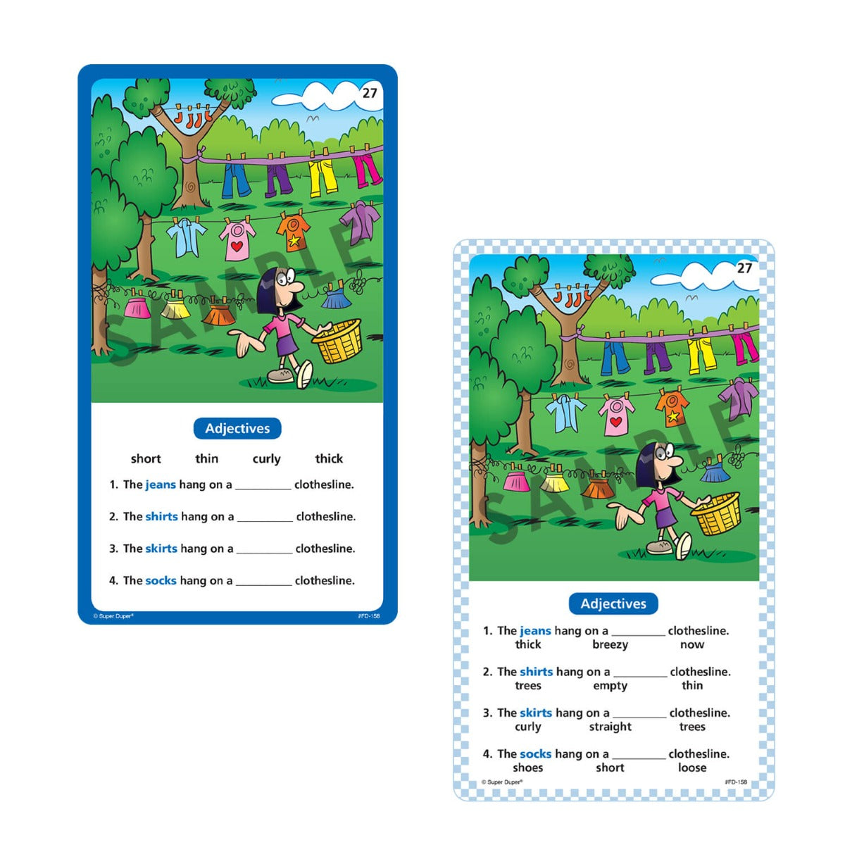 Sentence Fill-in Fun Deck