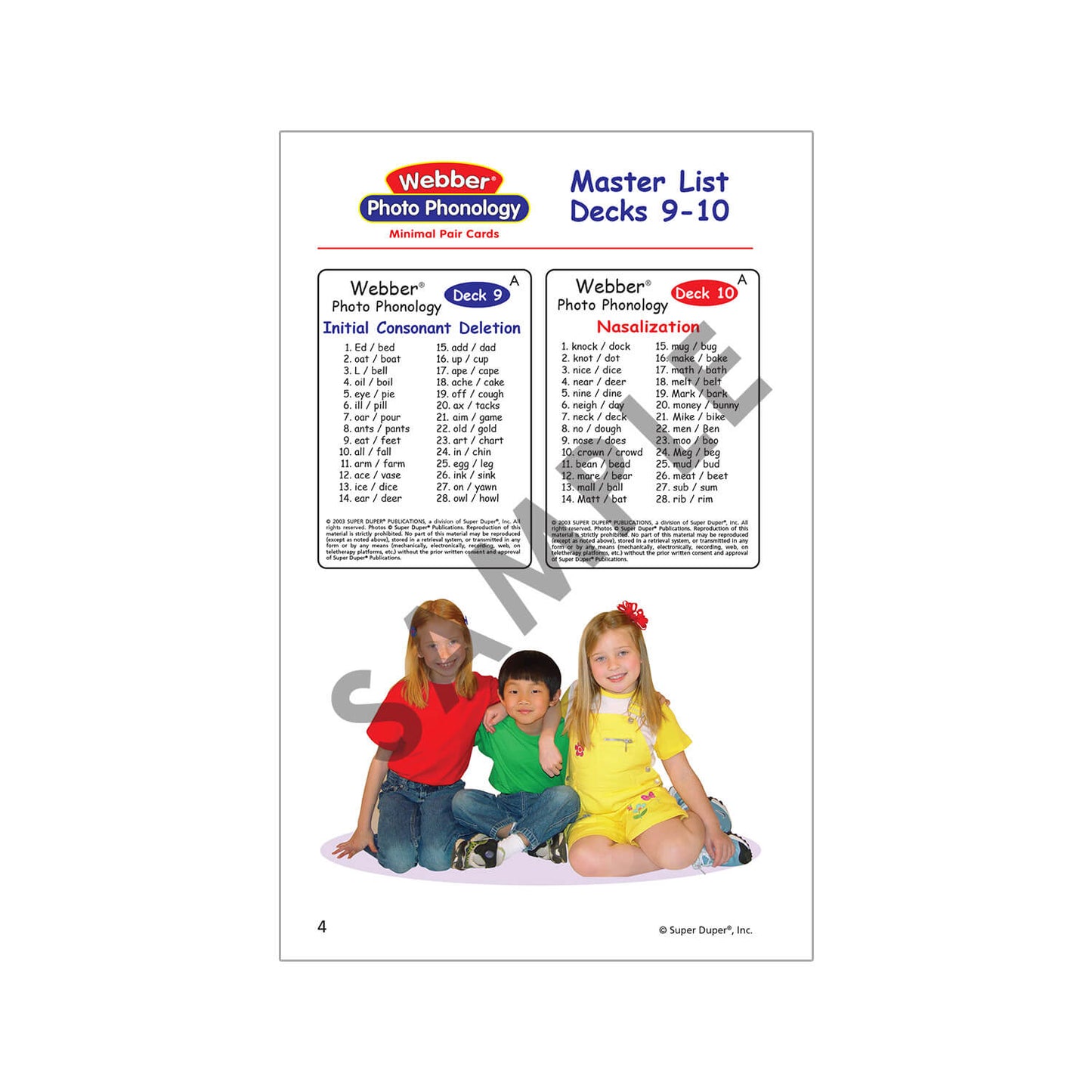 Webber Photo Phonology Minimal Pair Cards Set