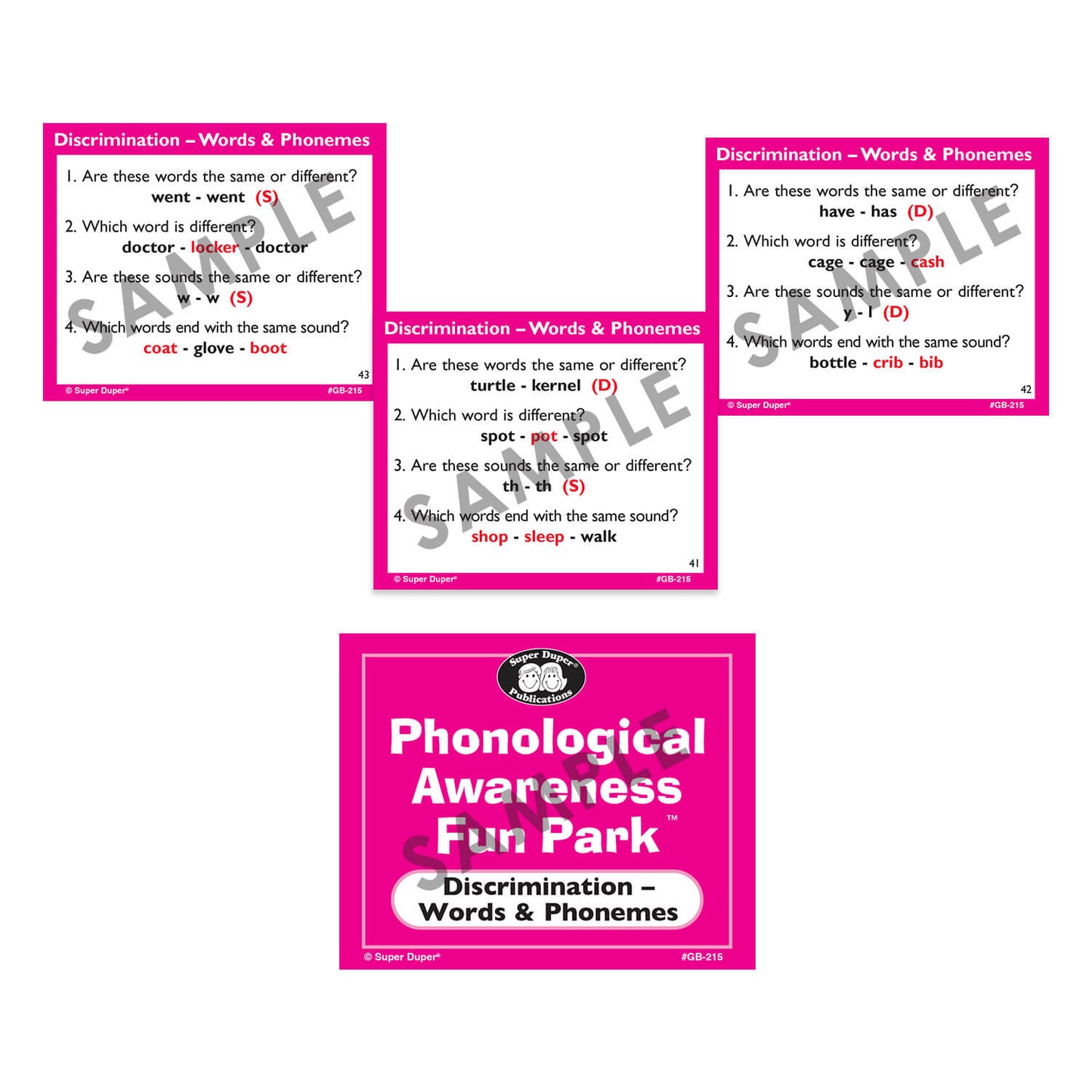 Phonological Awareness Fun Park Board Game with Electronic Spinner