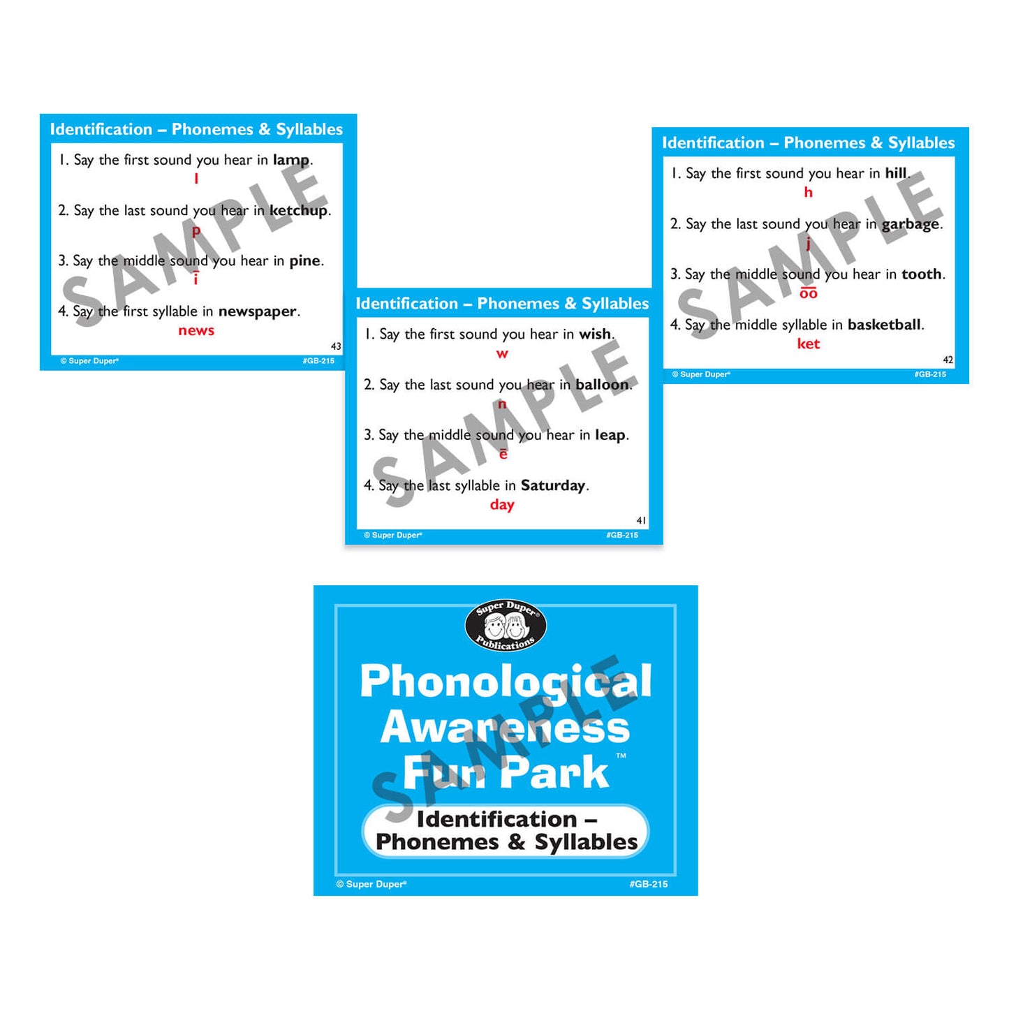 Phonological Awareness Fun Park Board Game with Electronic Spinner