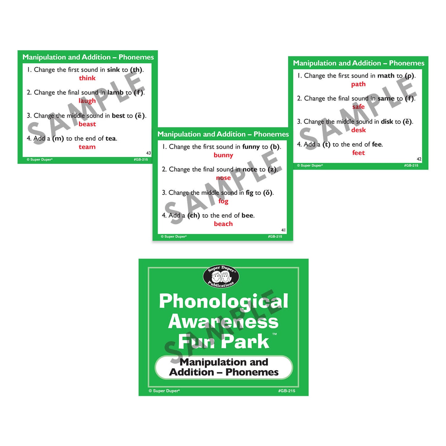 Phonological Awareness Fun Park Board Game with Electronic Spinner
