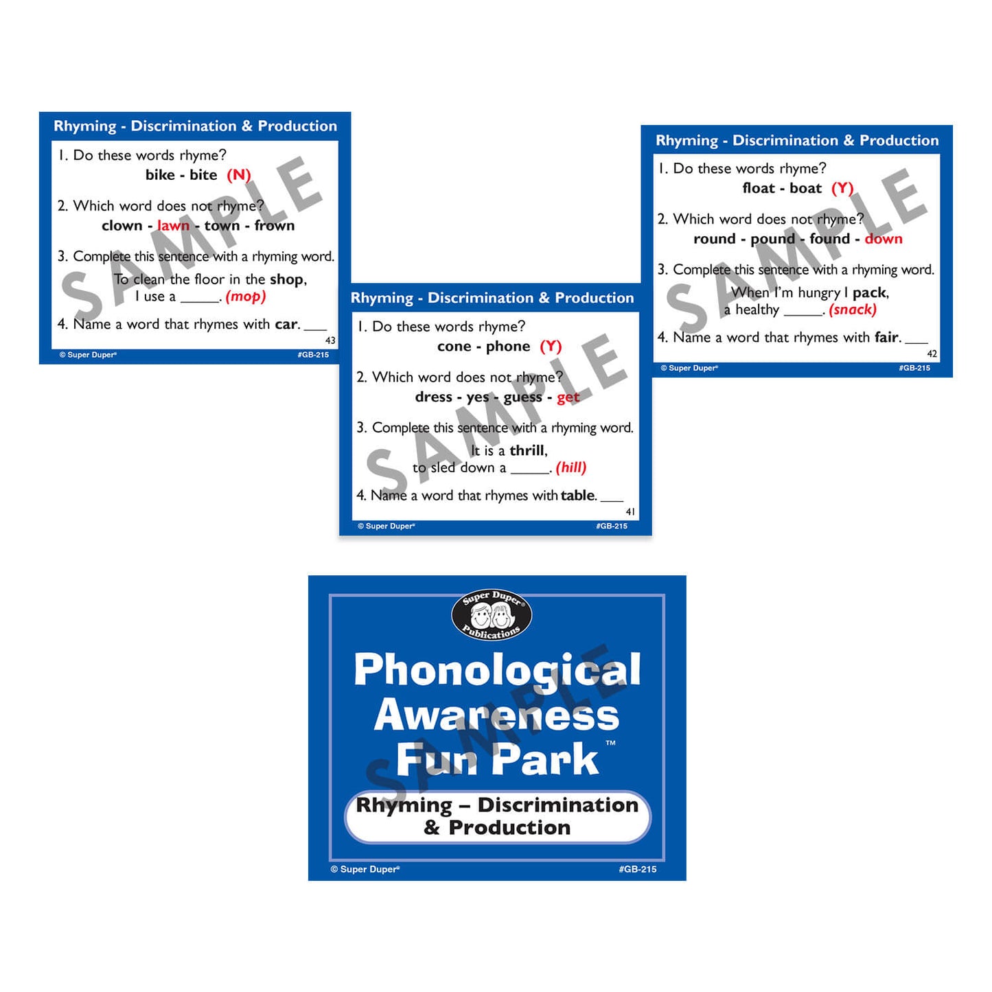Phonological Awareness Fun Park Board Game with Electronic Spinner