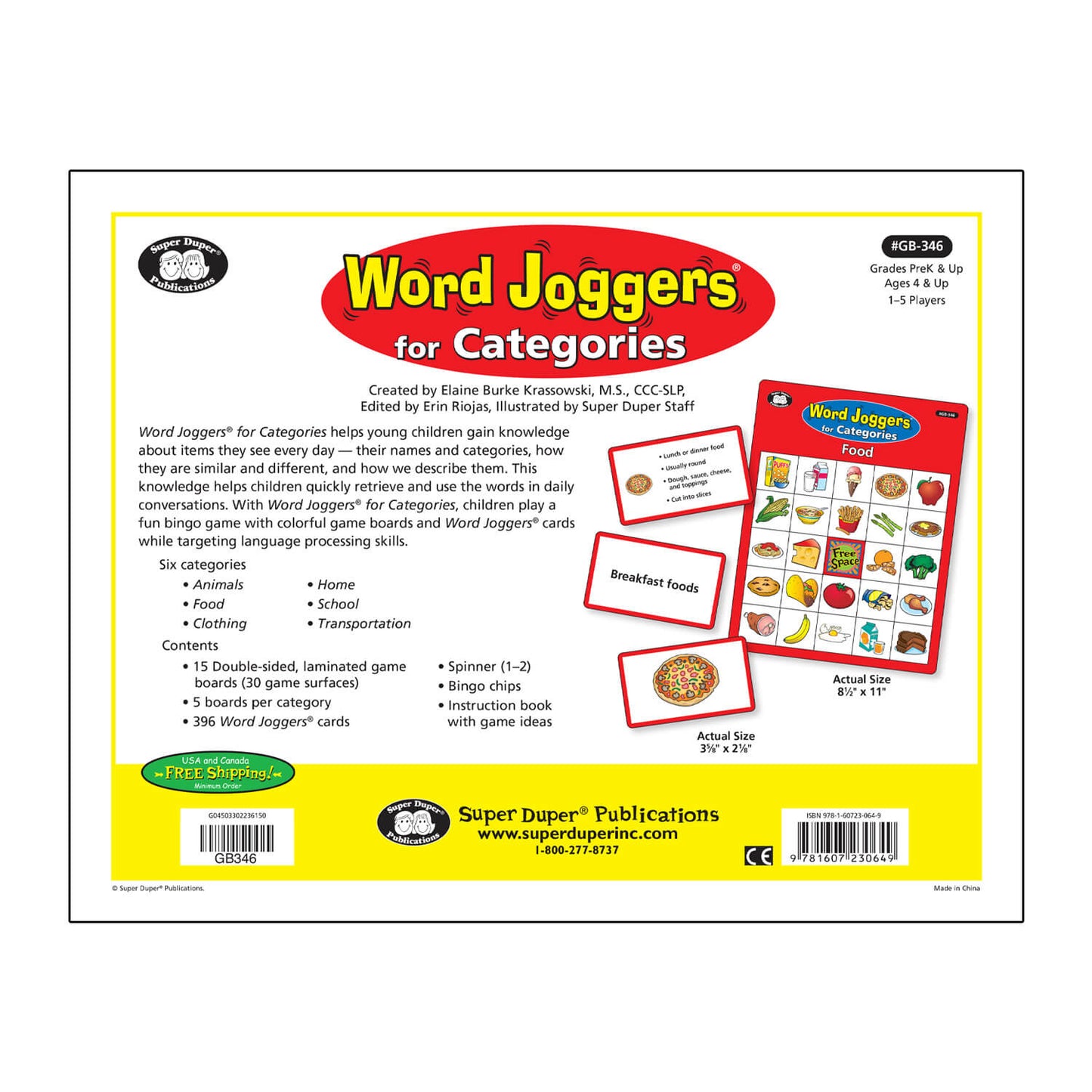 Word Joggers for Categories
