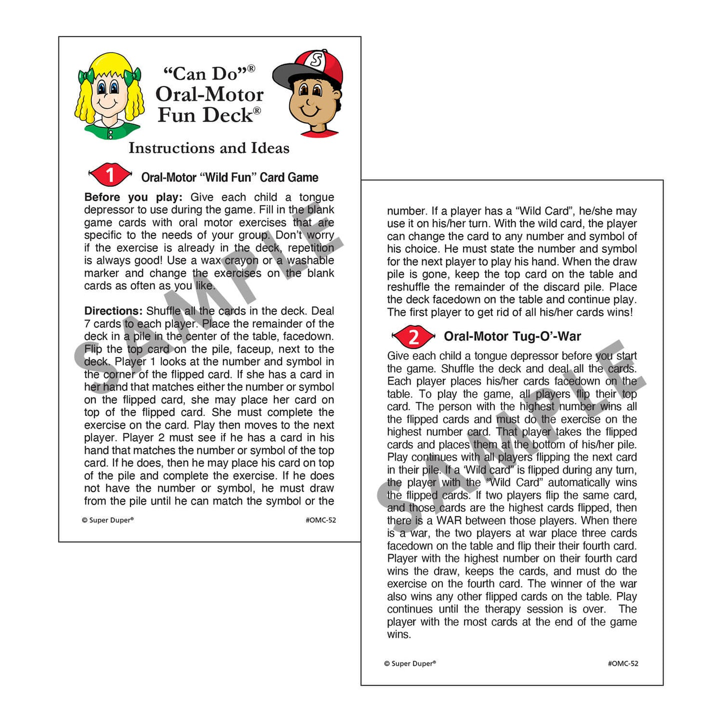 Can-Do Oral-Motor Fun Deck