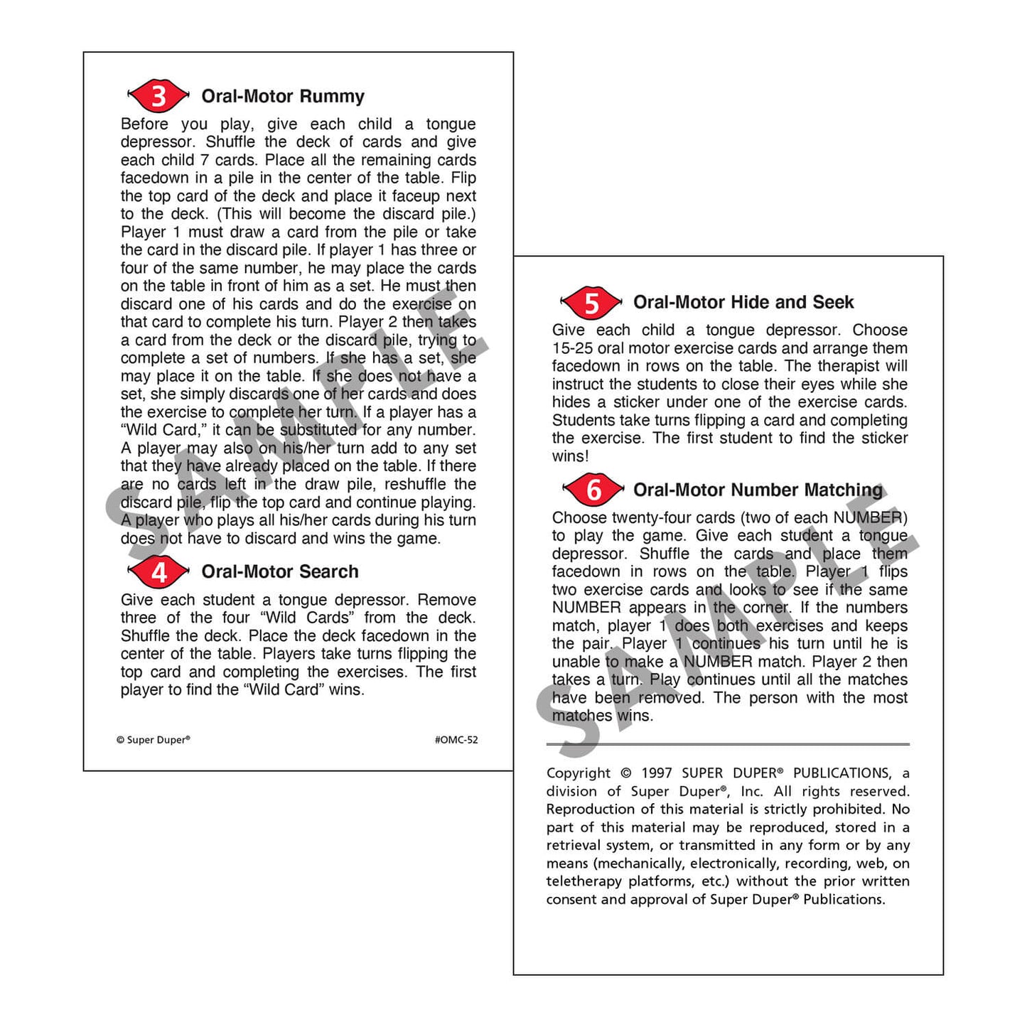 Can-Do Oral-Motor Fun Deck