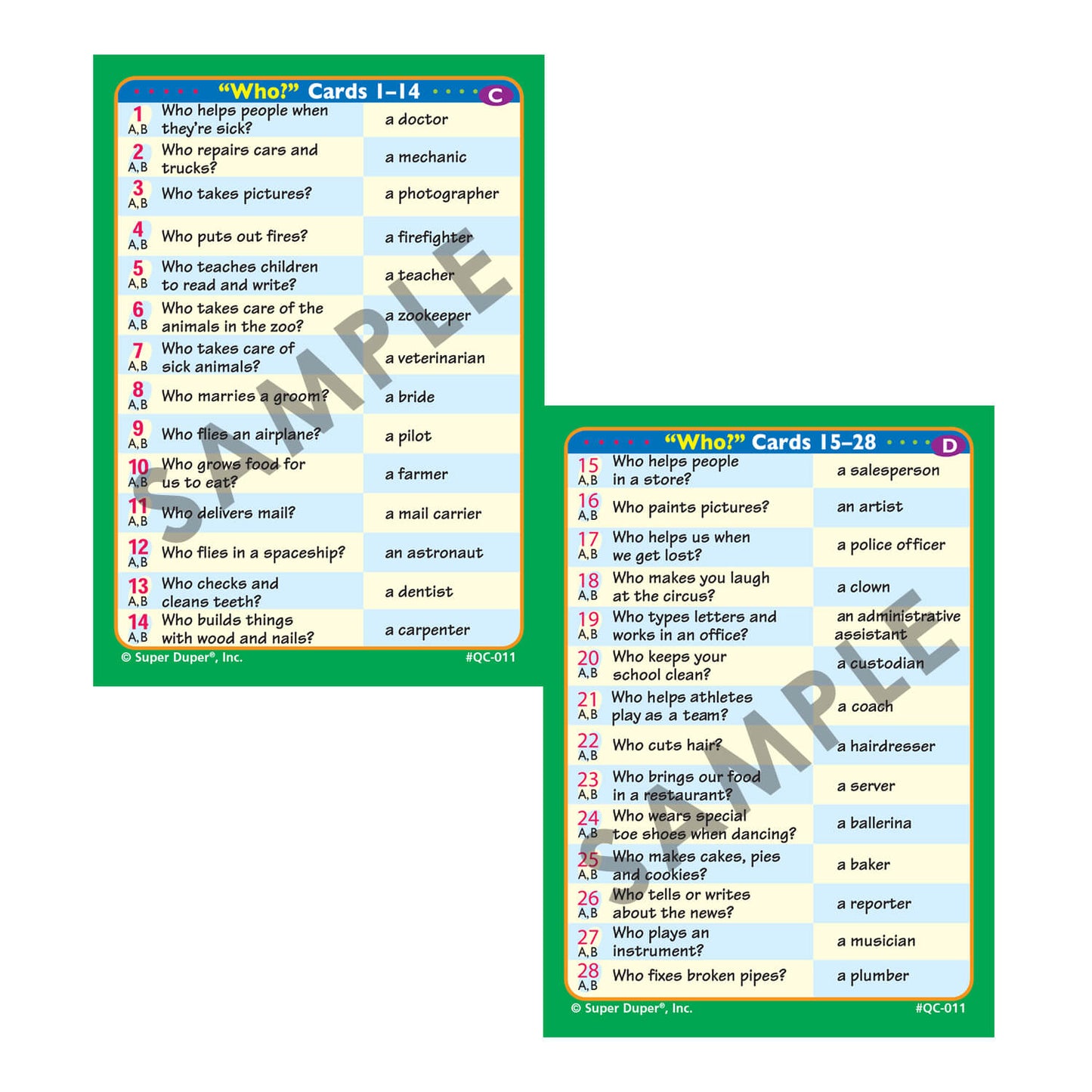 Ask and Answer WH Question Card Bundle