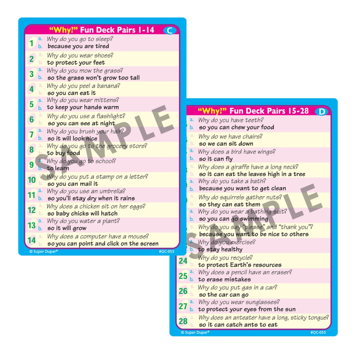 Ask and Answer WH Question Card Bundle