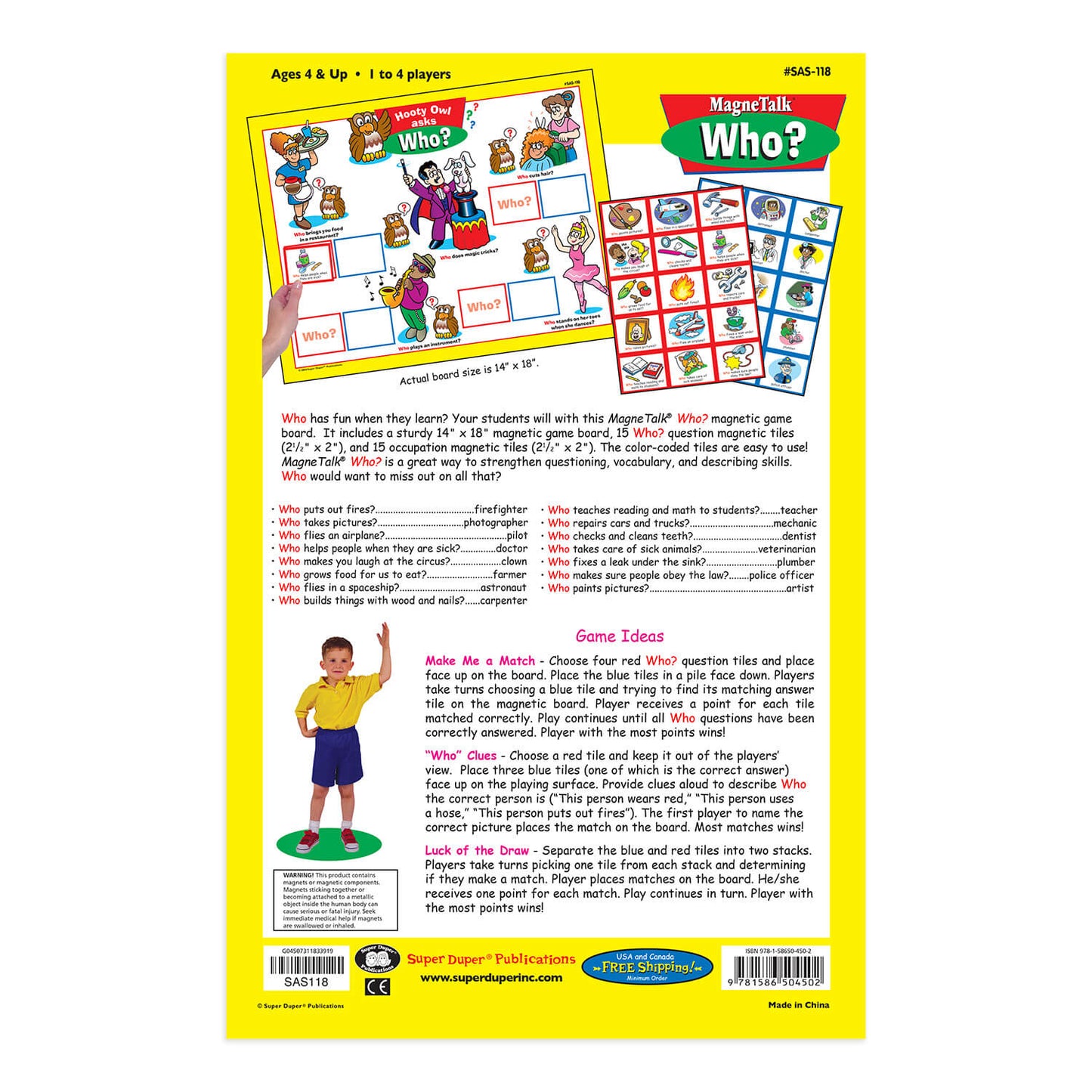 Magnetalk WH Questions Bundle (Who, What, When, Where, Why)