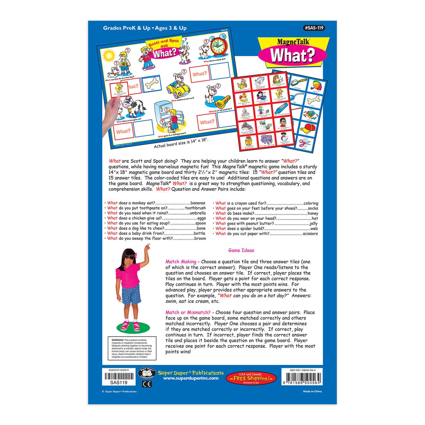 Magnetalk WH Questions Bundle (Who, What, When, Where, Why)