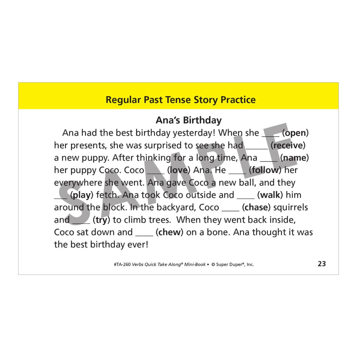 Verbs Quick Take Along