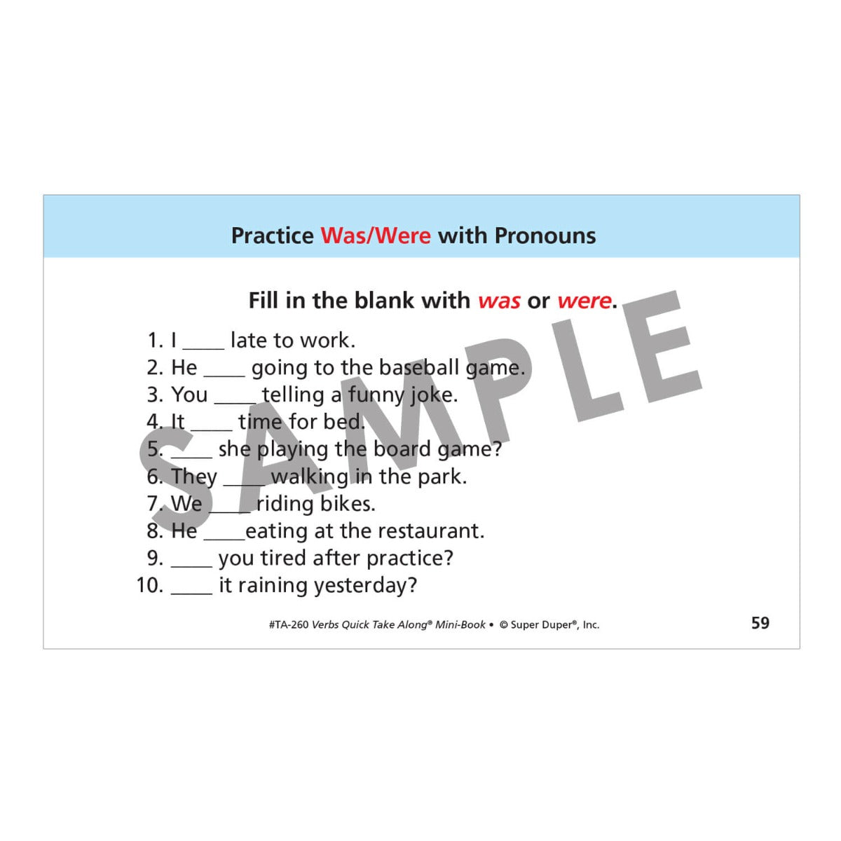 Verbs Quick Take Along