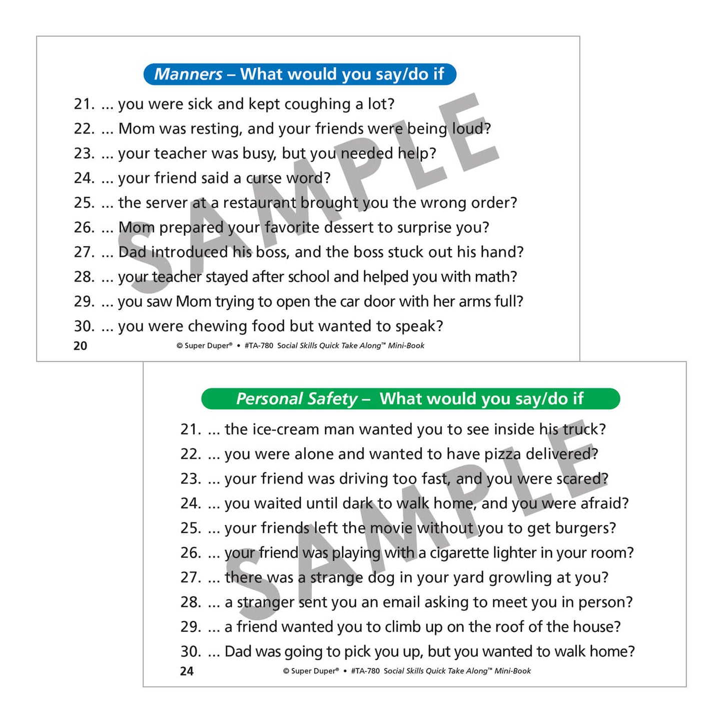 Social Skills Quick Take Along