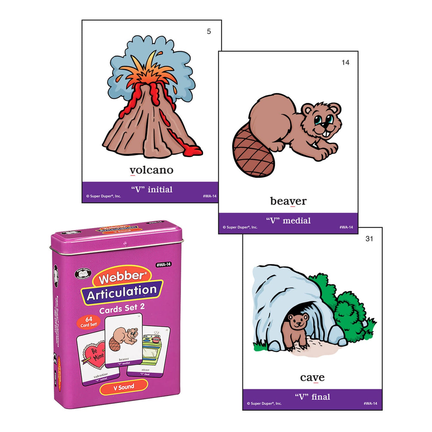 Webber Articulation Cards Bundle II (SH, CH, TH, F, V, K, G)
