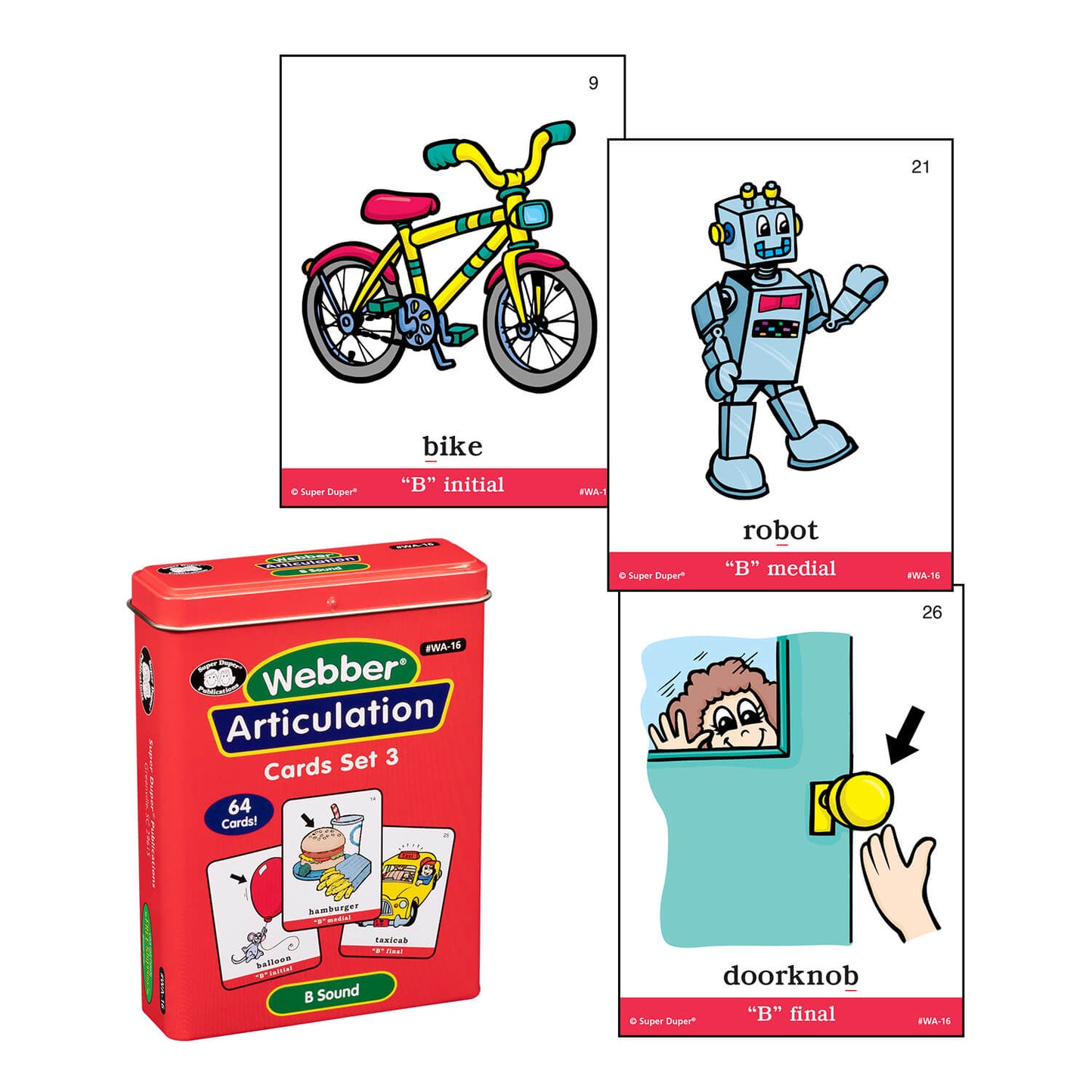 Webber Articulation Cards Bundle III (P, B, T, D, M, J and Animal Pairs)